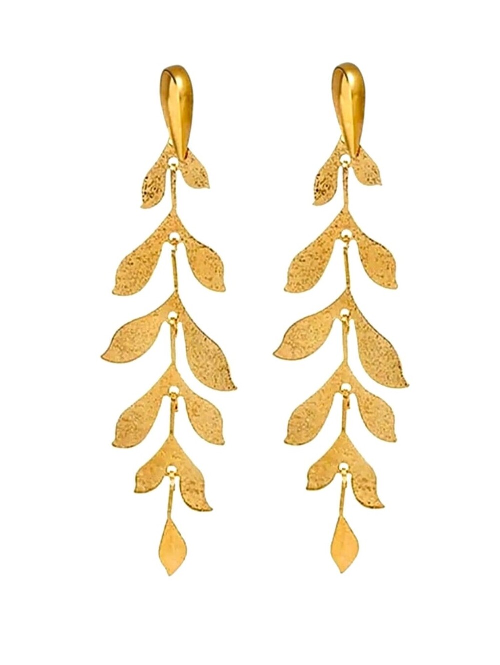 ▪️Gold leaf dangle earrings; NWOT